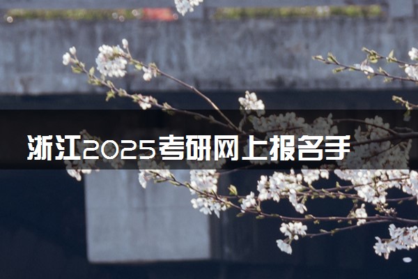 浙江2025考研网上报名手机端入口 报名流程是什么