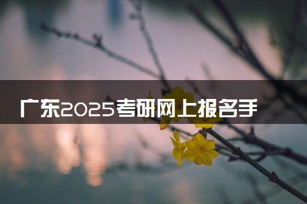 广东2025考研网上报名手机端入口 报名流程是什么