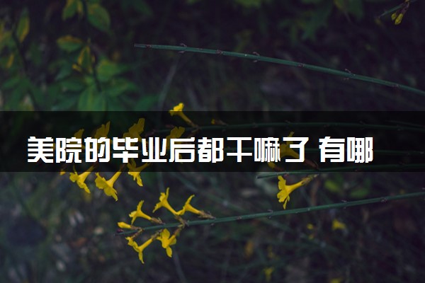 美院的毕业后都干嘛了 有哪些出路