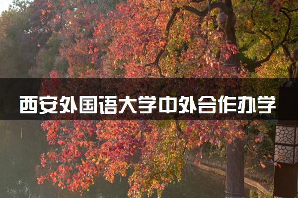 西安外国语大学中外合作办学3+1招生简章
