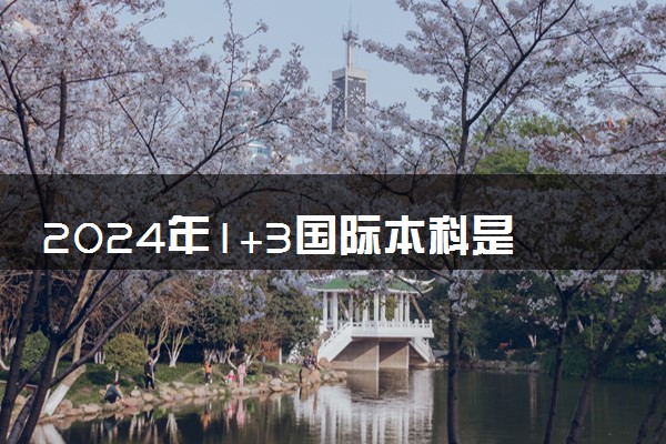 2024年1+3国际本科是什么意思 读完好找工作吗