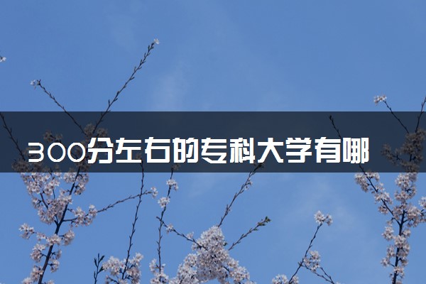 300分左右的专科大学有哪些 如何选大学