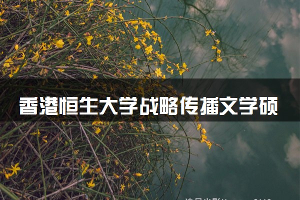 香港恒生大学战略传播文学硕士研究生招生简章