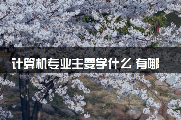 计算机专业主要学什么 有哪些专业课程