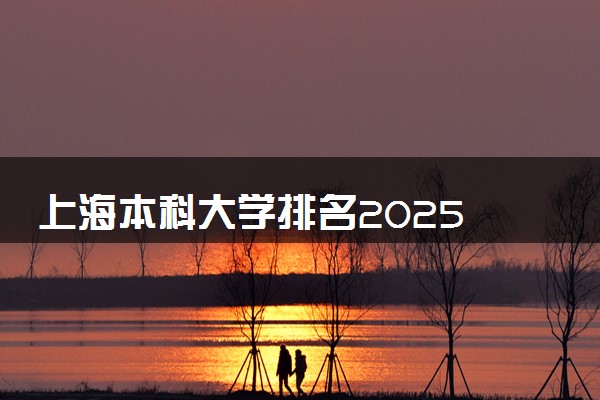 上海本科大学排名2025 哪些院校实力强