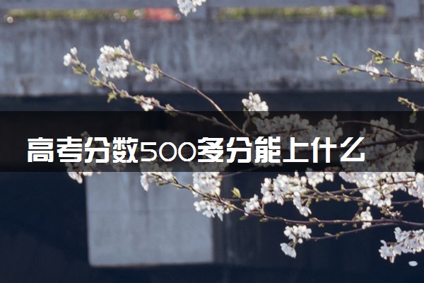 高考分数500多分能上什么大学 哪些值得报考