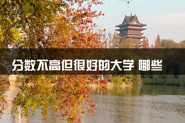 分数不高但很好的大学 哪些院校推荐报考