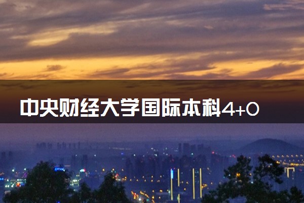 中央财经大学国际本科4+0毕业生就业与出国深造