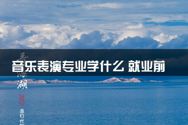 音乐表演专业学什么 就业前景如何
