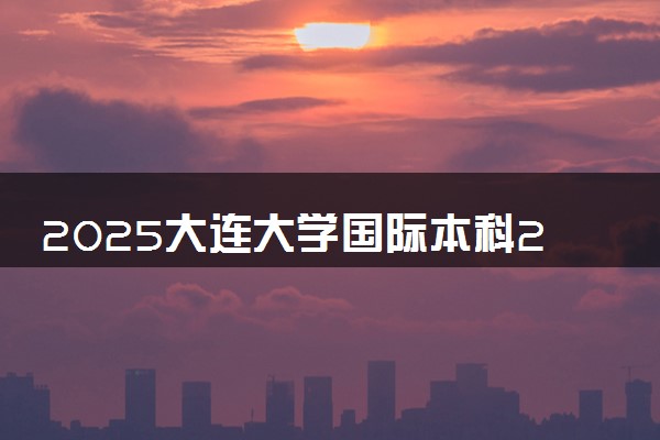 2025大连大学国际本科2+2日本留学院校及专业