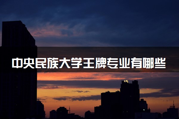 中央民族大学王牌专业有哪些 比较好的专业推荐