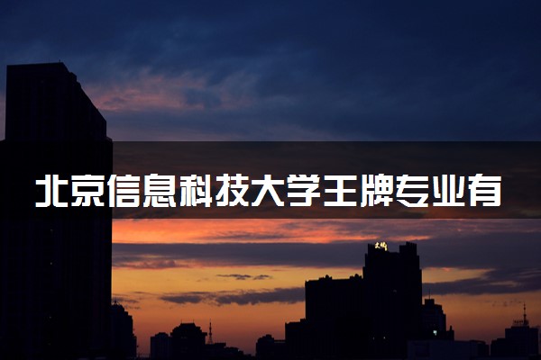 北京信息科技大学王牌专业有哪些 比较好的专业推荐