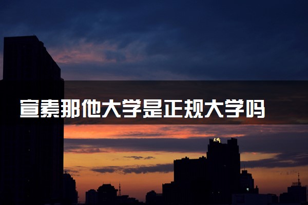 宣素那他大学是正规大学吗 是公立还是私立