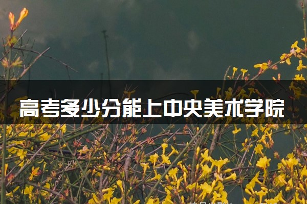 高考多少分能上中央美术学院 录取最低分是多少（2025参考）