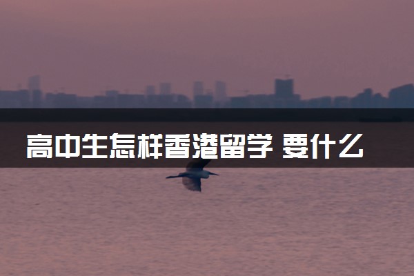 高中生怎样香港留学 要什么条件才能上