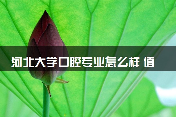 河北大学口腔专业怎么样 值得选择吗