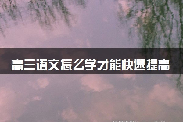高三语文怎么学才能快速提高成绩 学习技巧有哪些
