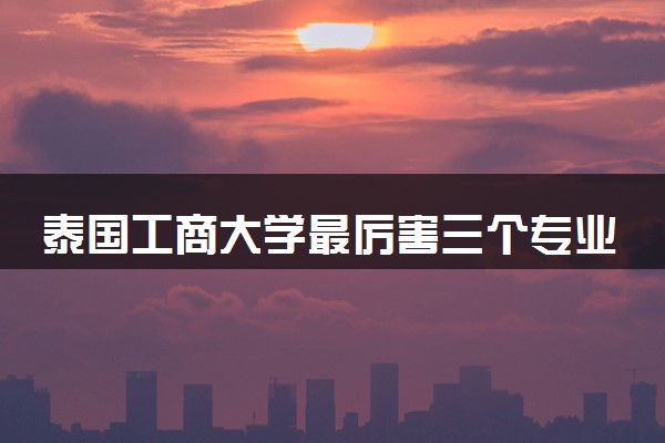 泰国工商大学最厉害三个专业是什么 能考研吗