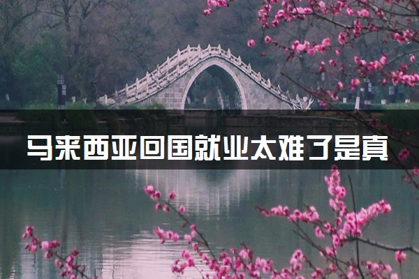马来西亚回国就业太难了是真的吗 留学的优势