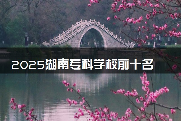 2025湖南专科学校前十名 最新院校排名一览表