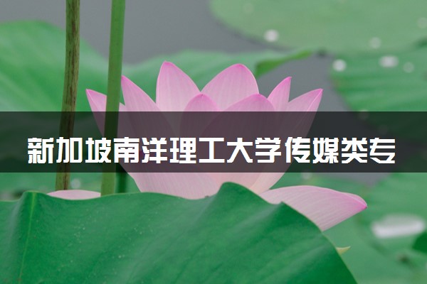 新加坡南洋理工大学传媒类专业硕士的含金量 就业率如何