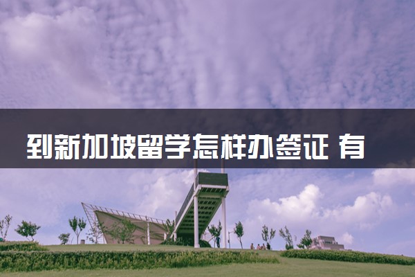 到新加坡留学怎样办签证 有哪些方式方法