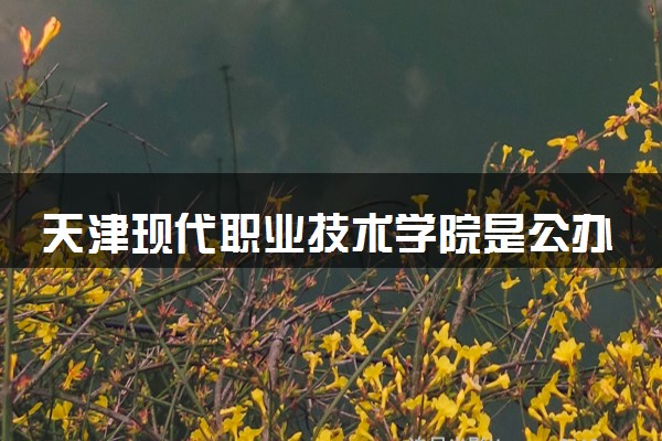 天津现代职业技术学院是公办还是民办 学校怎么样