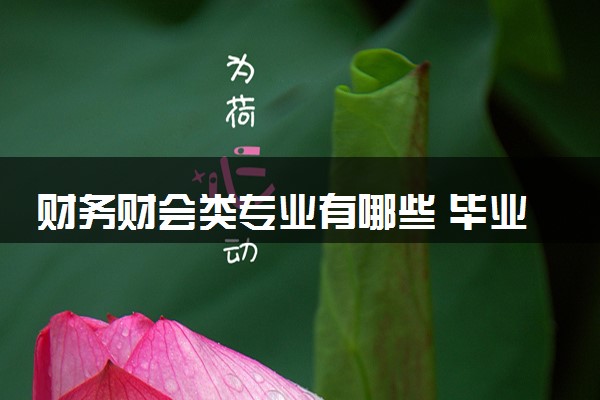 财务财会类专业有哪些 毕业后都能考注册会计师吗