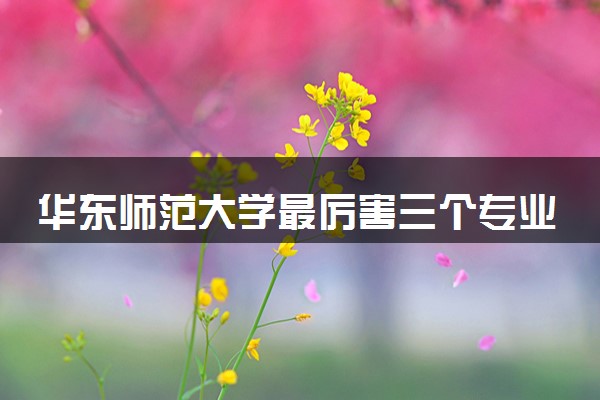 华东师范大学最厉害三个专业 哪些专业好就业