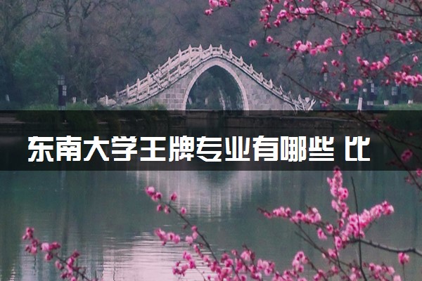 东南大学王牌专业有哪些 比较好的专业推荐