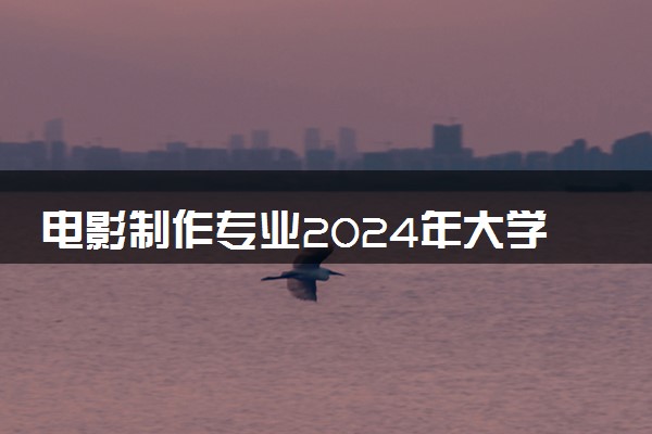 电影制作专业2024年大学排名 最好的大学排行榜