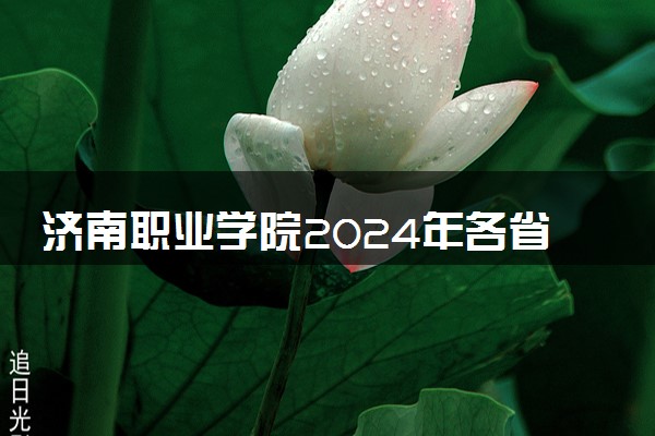 济南职业学院2024年各省录取分数线 多少分能考上