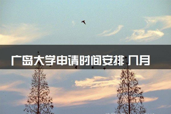 广岛大学申请时间安排 几月几号截止