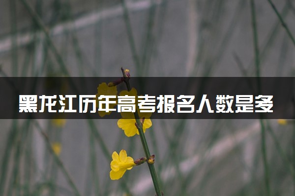 黑龙江历年高考报名人数是多少 2025报考人数预计