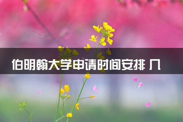 伯明翰大学申请时间安排 几月几号截止