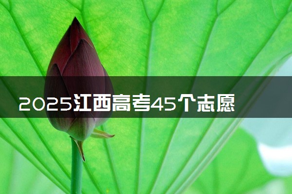 2025江西高考45个志愿如何填报 有哪些好的填报技巧
