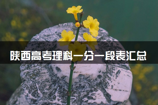 陕西高考理科一分一段表汇总 位次及排名查询（2025年参考）