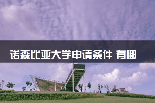 诺森比亚大学申请条件 有哪些要求
