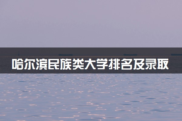 哈尔滨民族类大学排名及录取分数线（2025年参考）