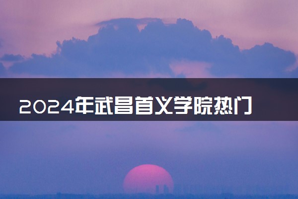 2024年武昌首义学院热门专业全国排名 有哪些专业比较好