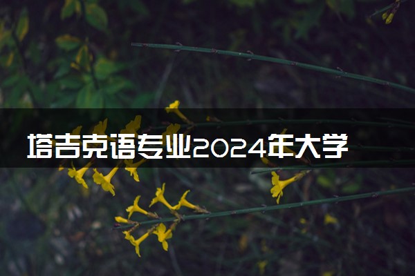塔吉克语专业2024年大学排名 最好的大学排行榜