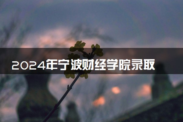 2024年宁波财经学院录取分数线是多少 各省最低分数线及位次