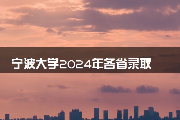 宁波大学2024年各省录取分数线 多少分能考上