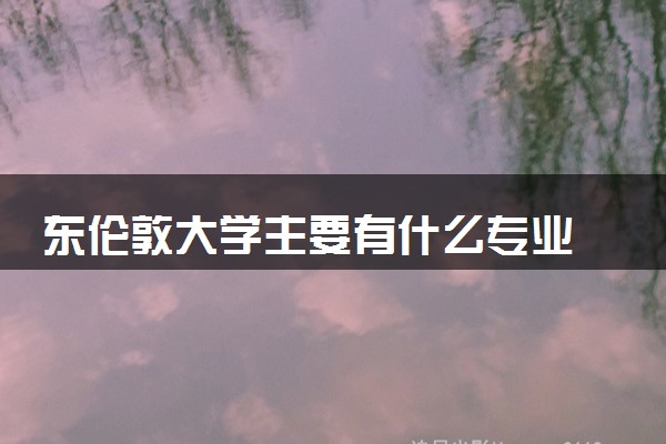 东伦敦大学主要有什么专业 哪些受欢迎