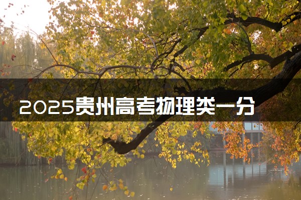 2025贵州高考物理类一分一段表 排名位次查询