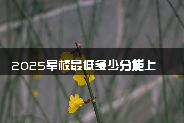 2025军校最低多少分能上 哪所军校可以报考