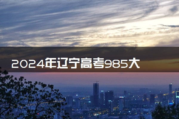 2024年辽宁高考985大学录取率及录取人数是多少