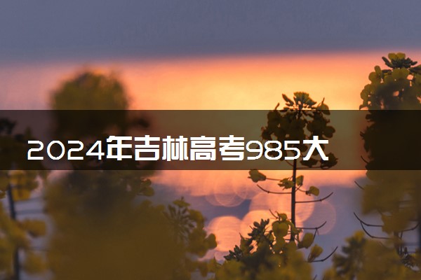2024年吉林高考985大学录取率及录取人数是多少