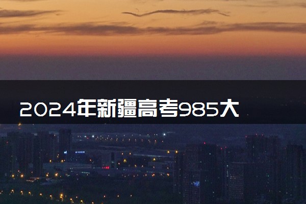 2024年新疆高考985大学录取率及录取人数是多少