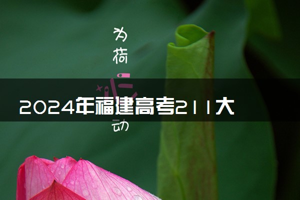 2024年福建高考211大学录取率及录取人数是多少